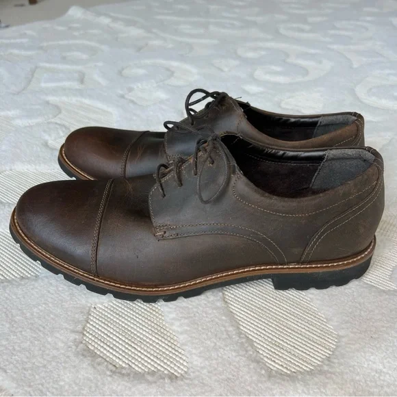 Rockport Trutech Brown Leather Cap Toe Oxford Casual Lace Shoes Mens Size 10.5 M - Picture 14 of 16